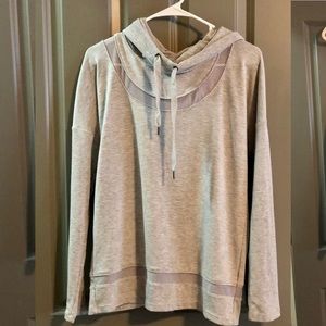 Sweatshirt with Mesh Cutouts